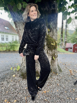Camilla Pihl Jagger Sequin Trouser Black