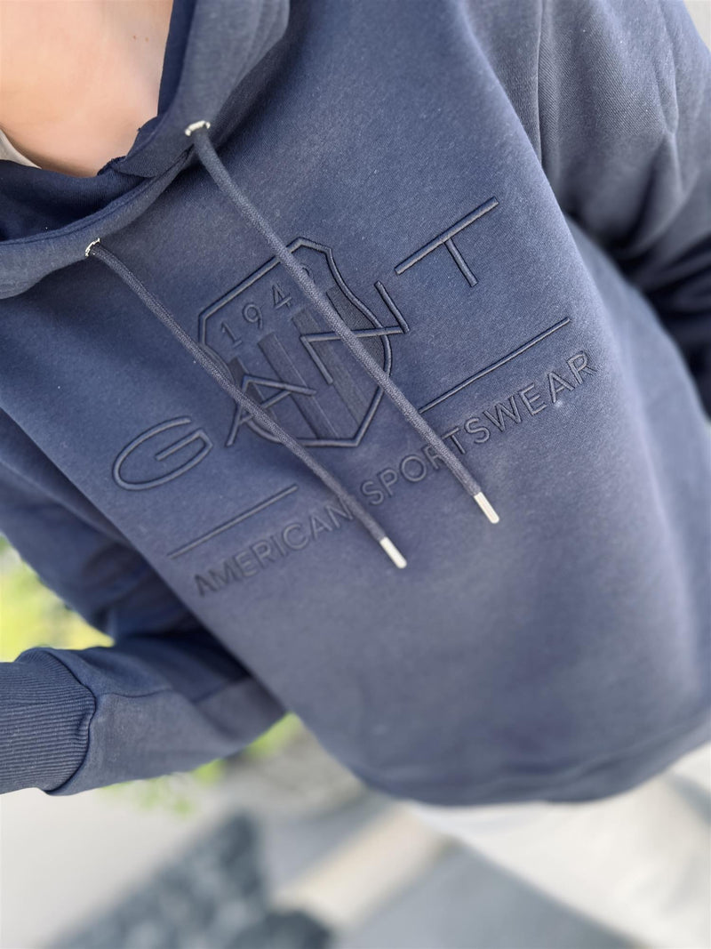 Gant Reg Tonal Shield Hoodie