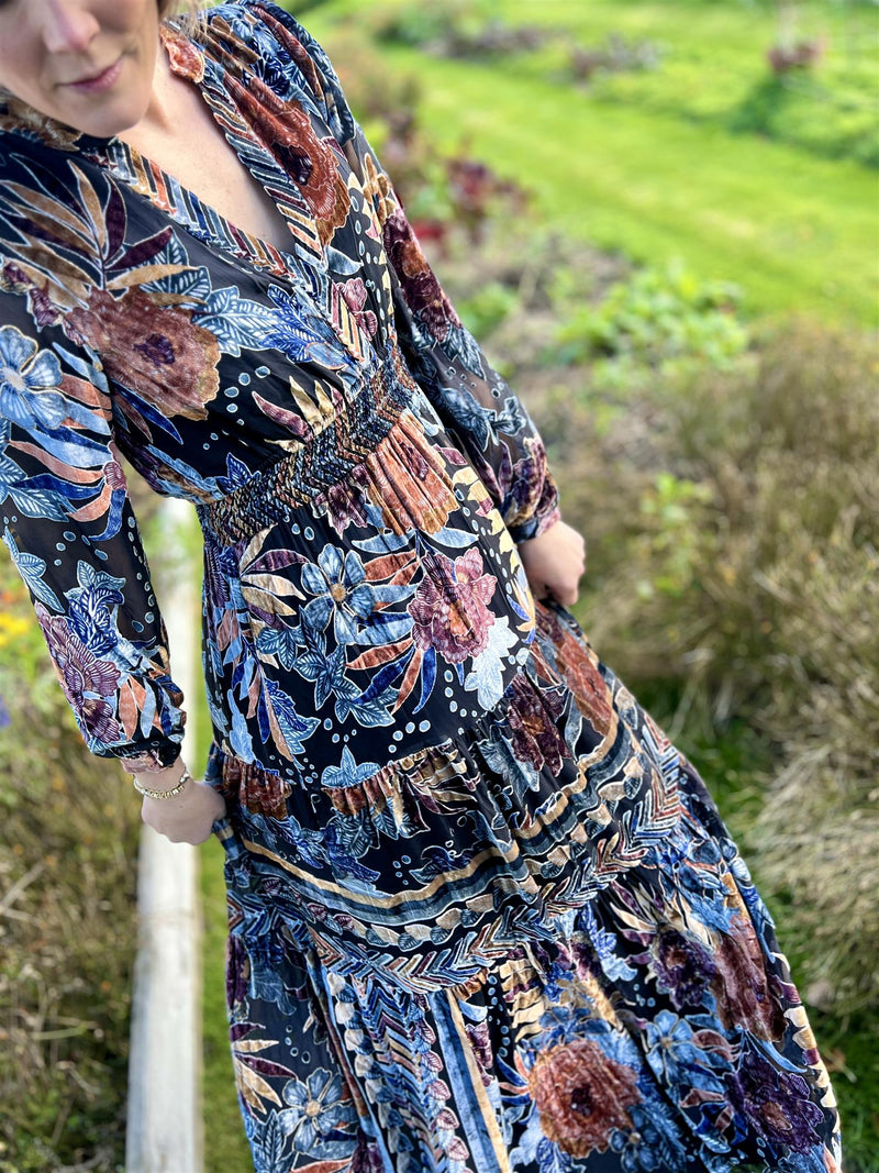 Hale Bob Brooklyn Long Dress Silk-Vis