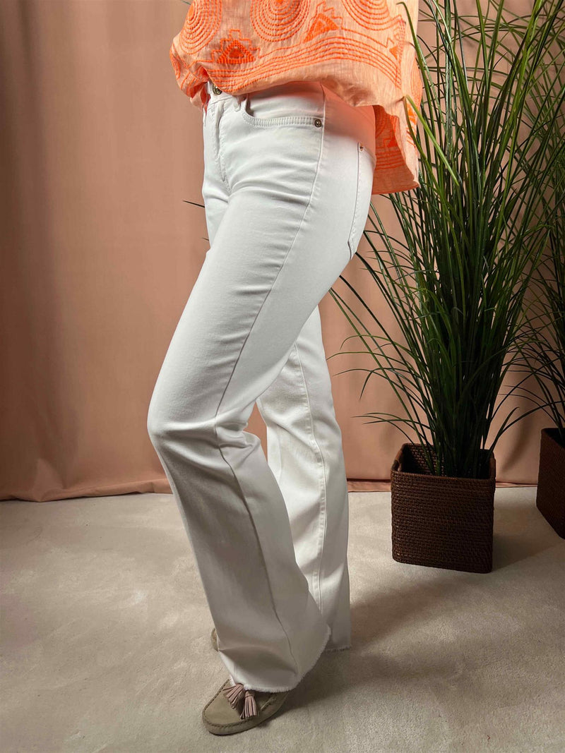 Cambio Paris Flared white denim