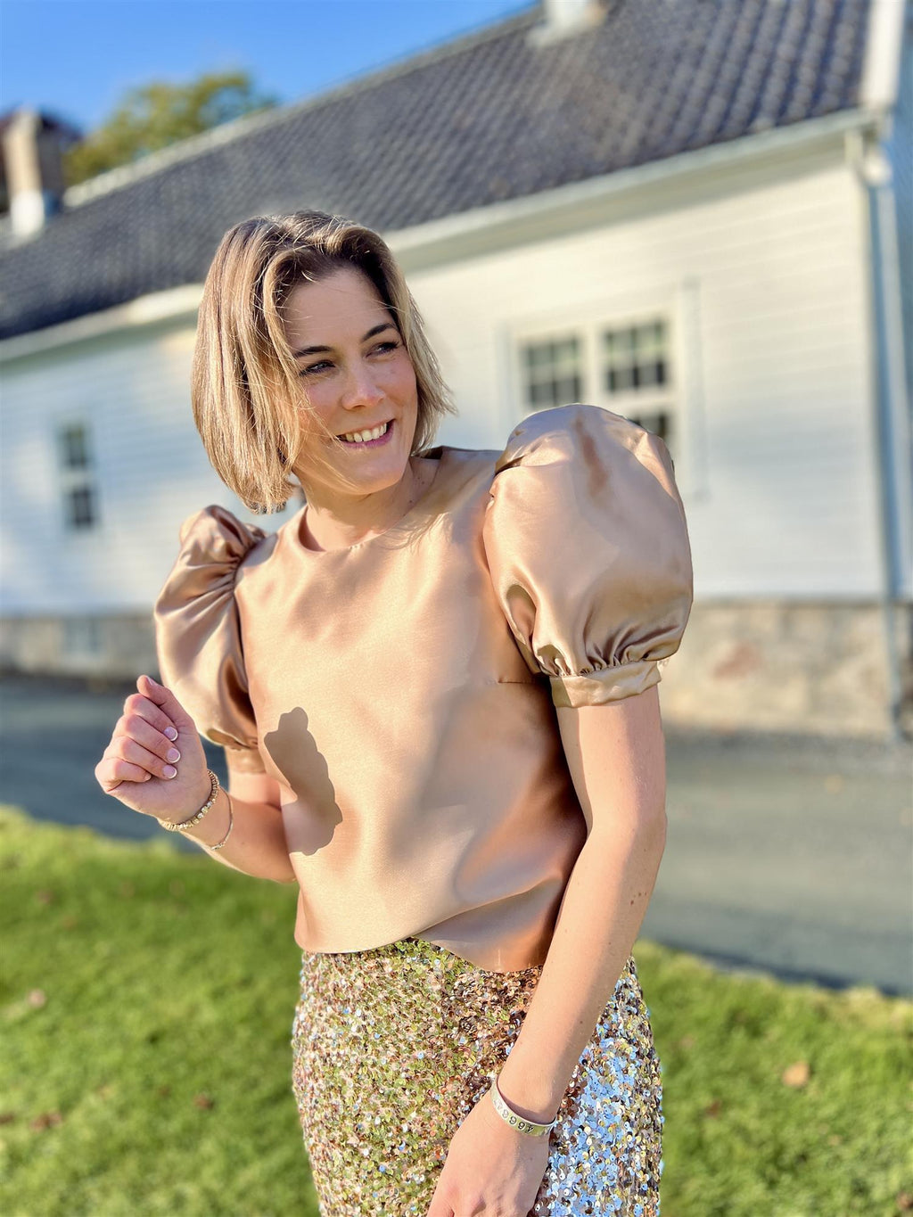 Camilla Pihl Bowie Blouse Champagne