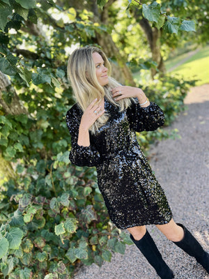 Camilla Pihl Bianca Sequin Dress Black