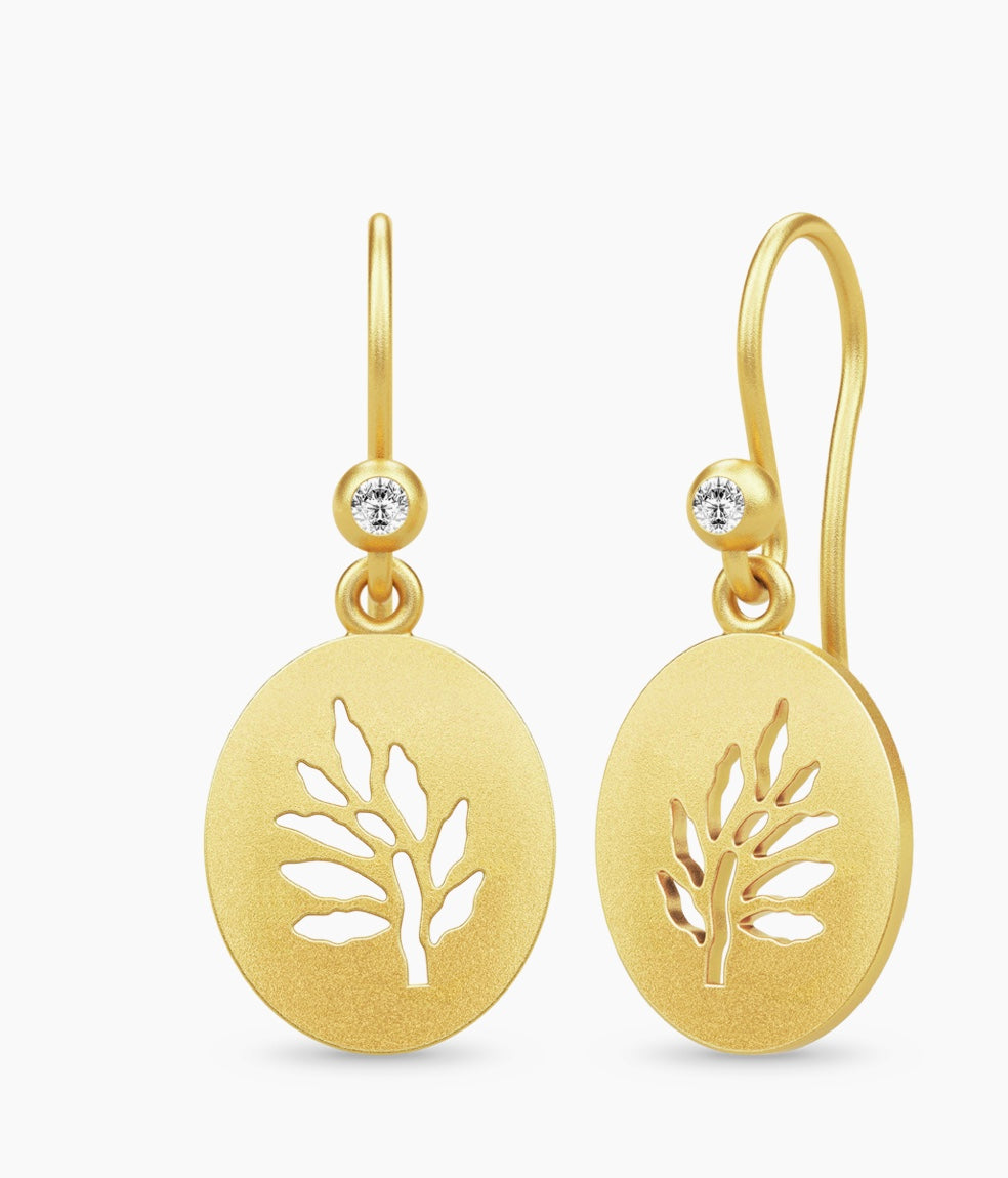 Julie Sandlau Tree of life Signet Earrings