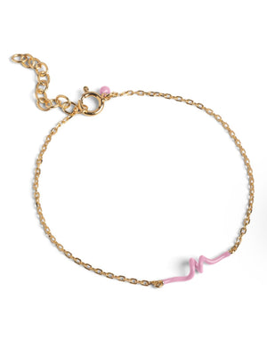 Enamel Bracelet Twist Light Pink