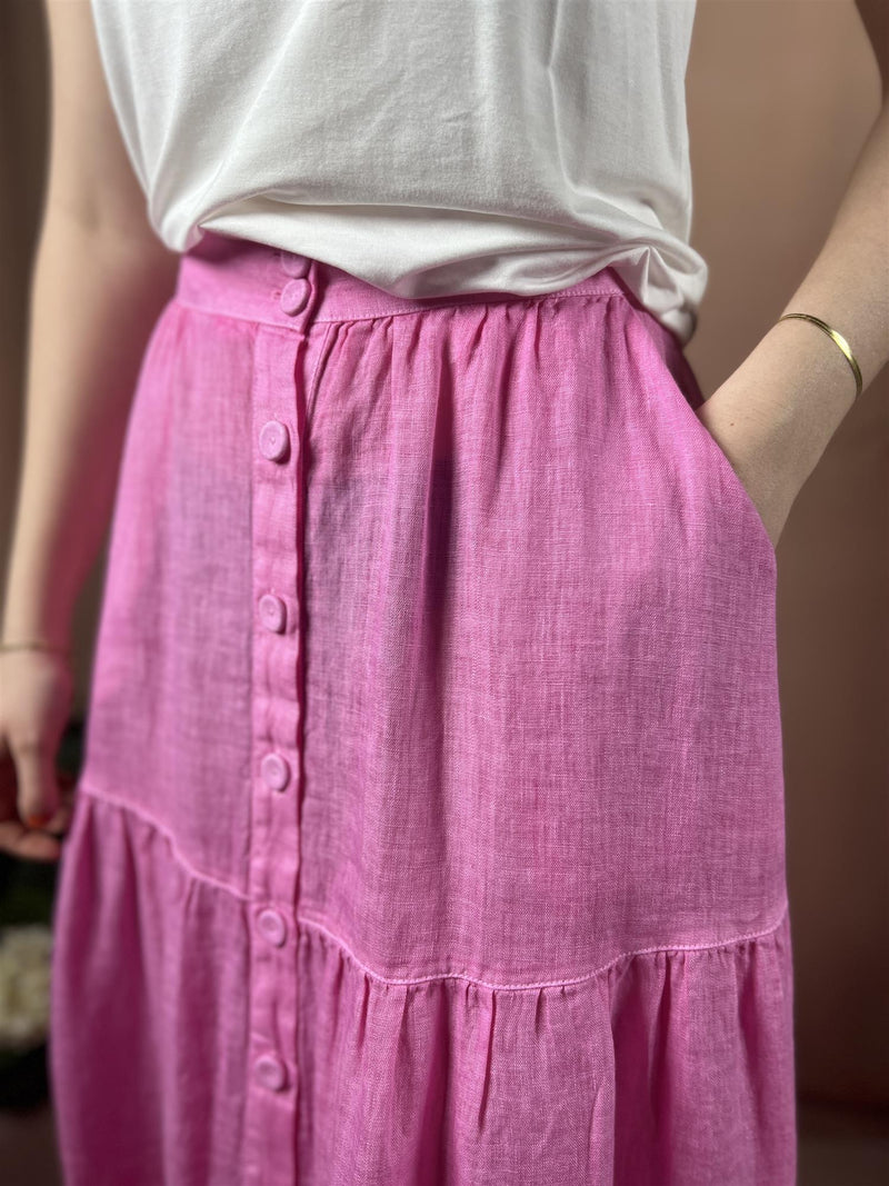 120% Lino Long Skirt