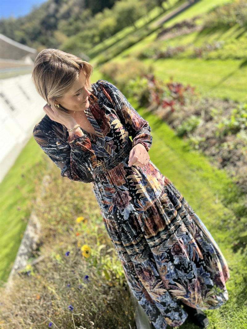 Hale Bob Brooklyn Long Dress Silk-Vis