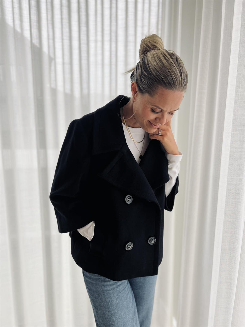 Sand Cashmere Dewlyn Coat Short