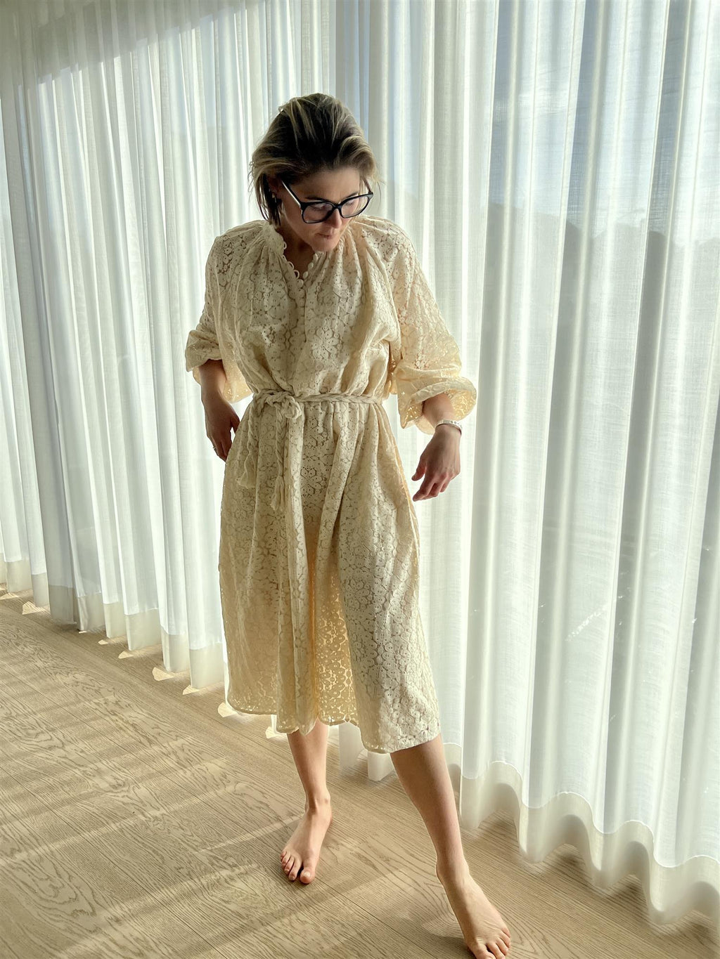Cathrine Hammel Lace bohemian wide dress