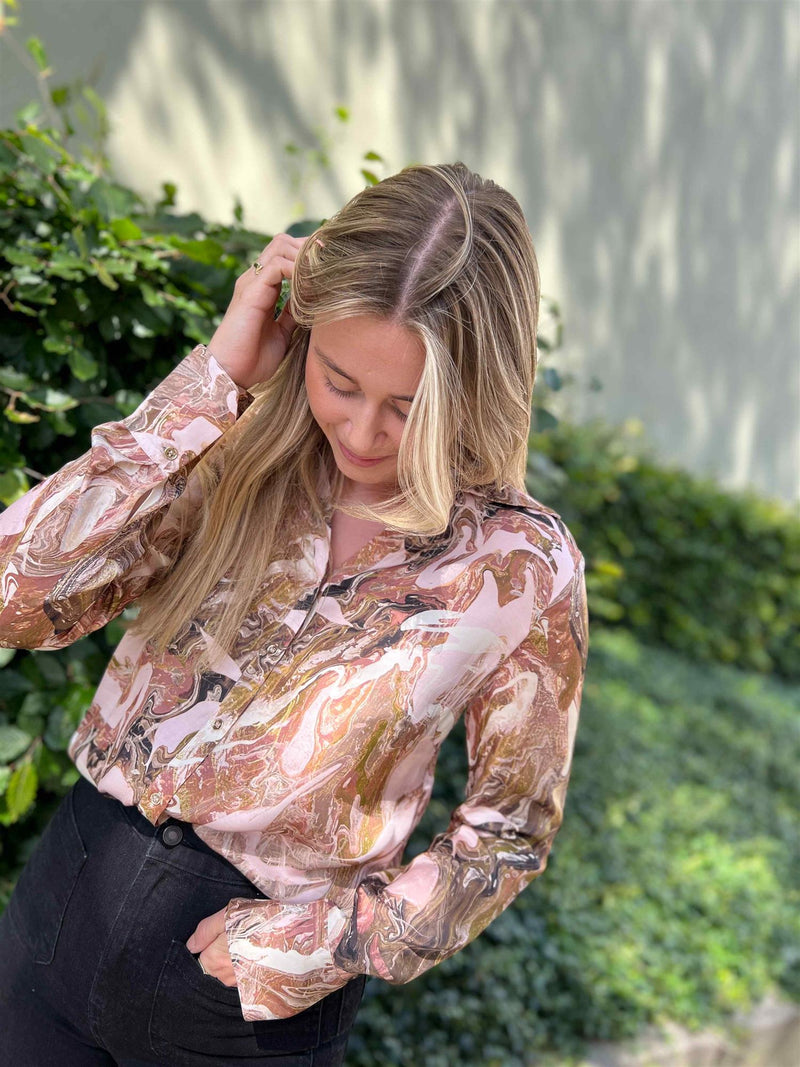 Mos Mosh MM Letana Marble LS Shirt