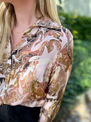 Mos Mosh MM Letana Marble LS Shirt