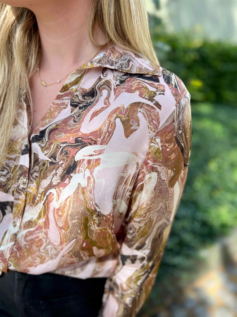 Mos Mosh MM Letana Marble LS Shirt