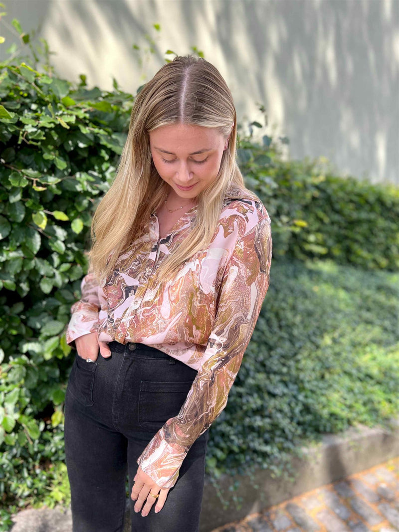 Mos Mosh MM Letana Marble LS Shirt