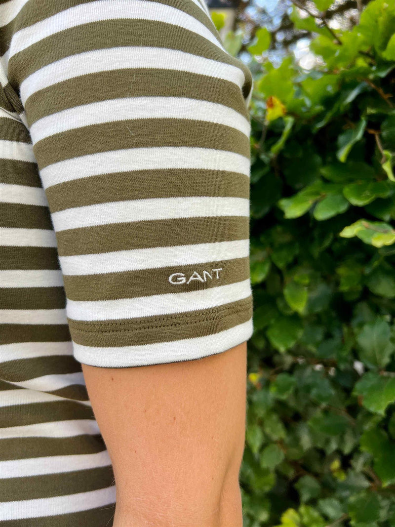 Gant Slim Striped Ribbed SS T-shirt