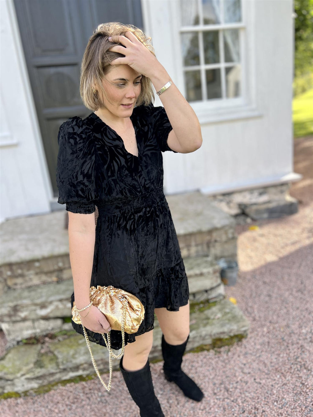 Hale Bob Willow Dress Silk Burn Out