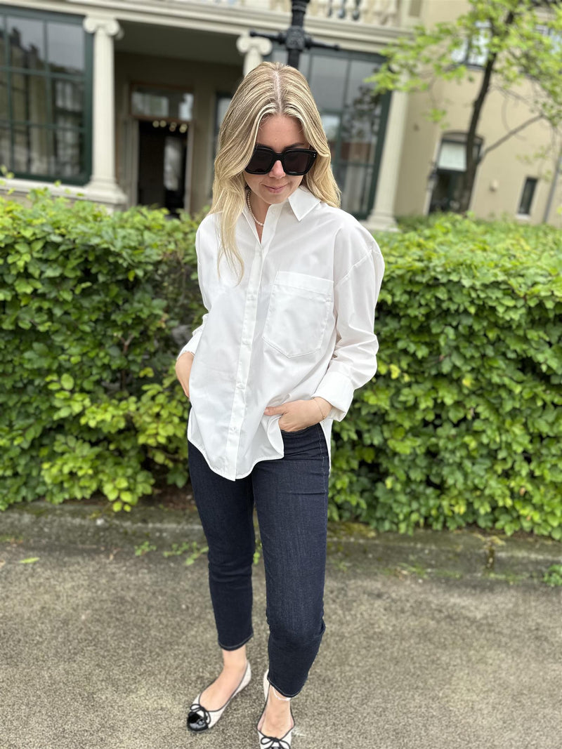 Cambio Piper cropped Blue Denim