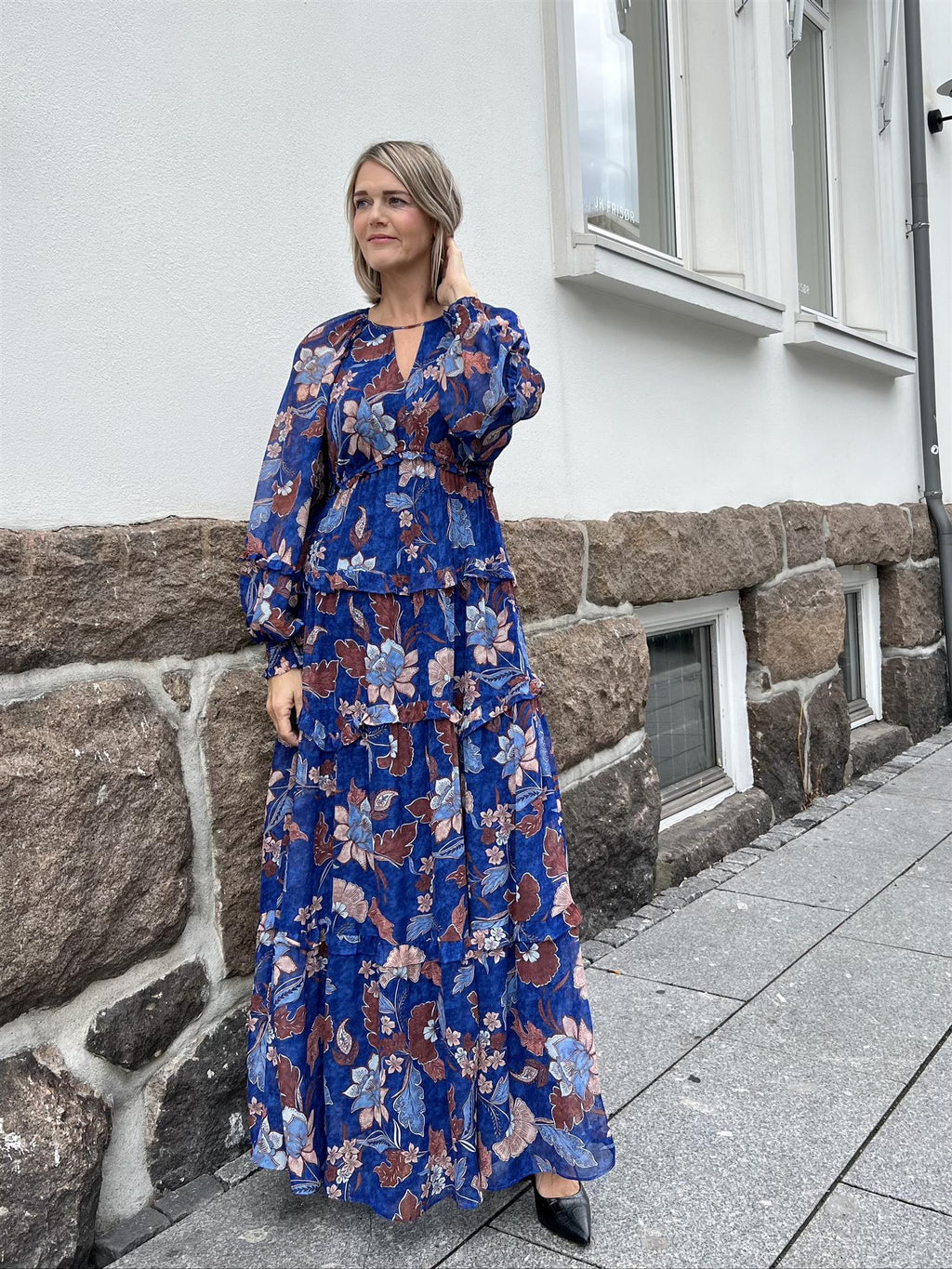 Hale Bob Ember Long Dress w Rayon