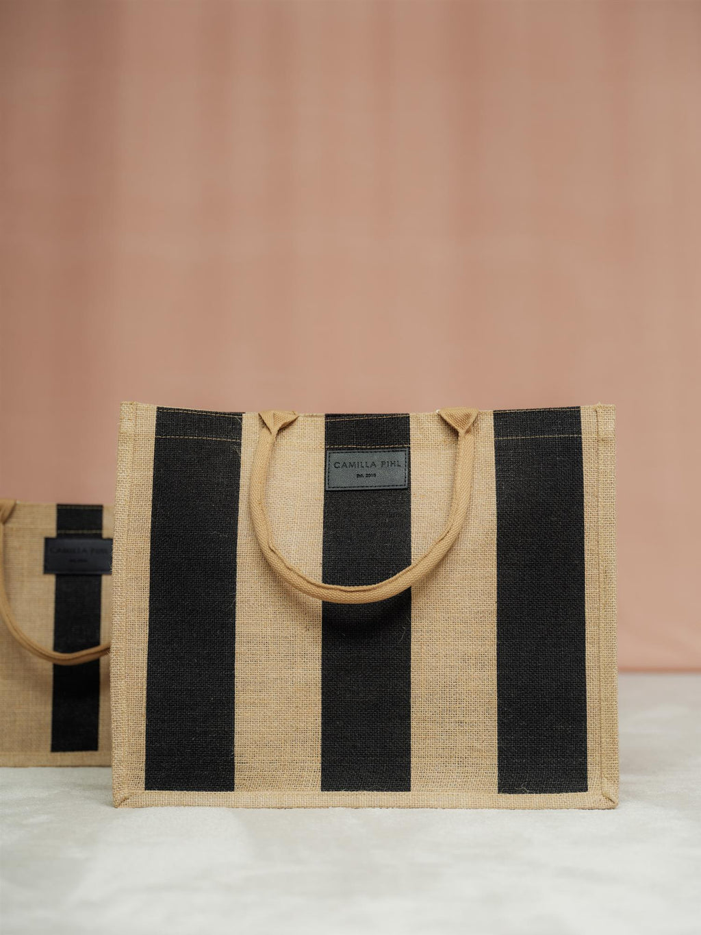 Camilla Pihl Market Bag Large Black/Stripe