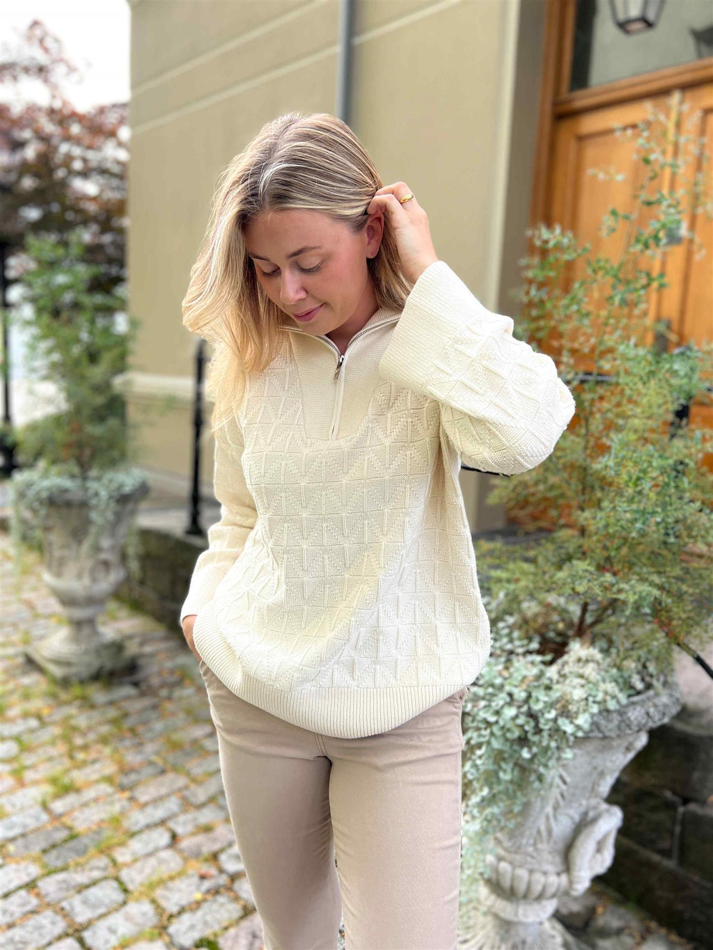 Gant Herringbone Half Zip
