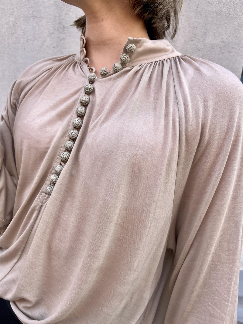 Cathrine Hammel Satin Jersey Bohemian Blouse