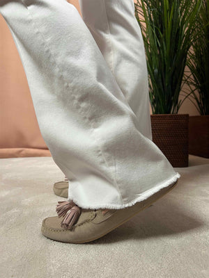 Cambio Paris Flared white denim