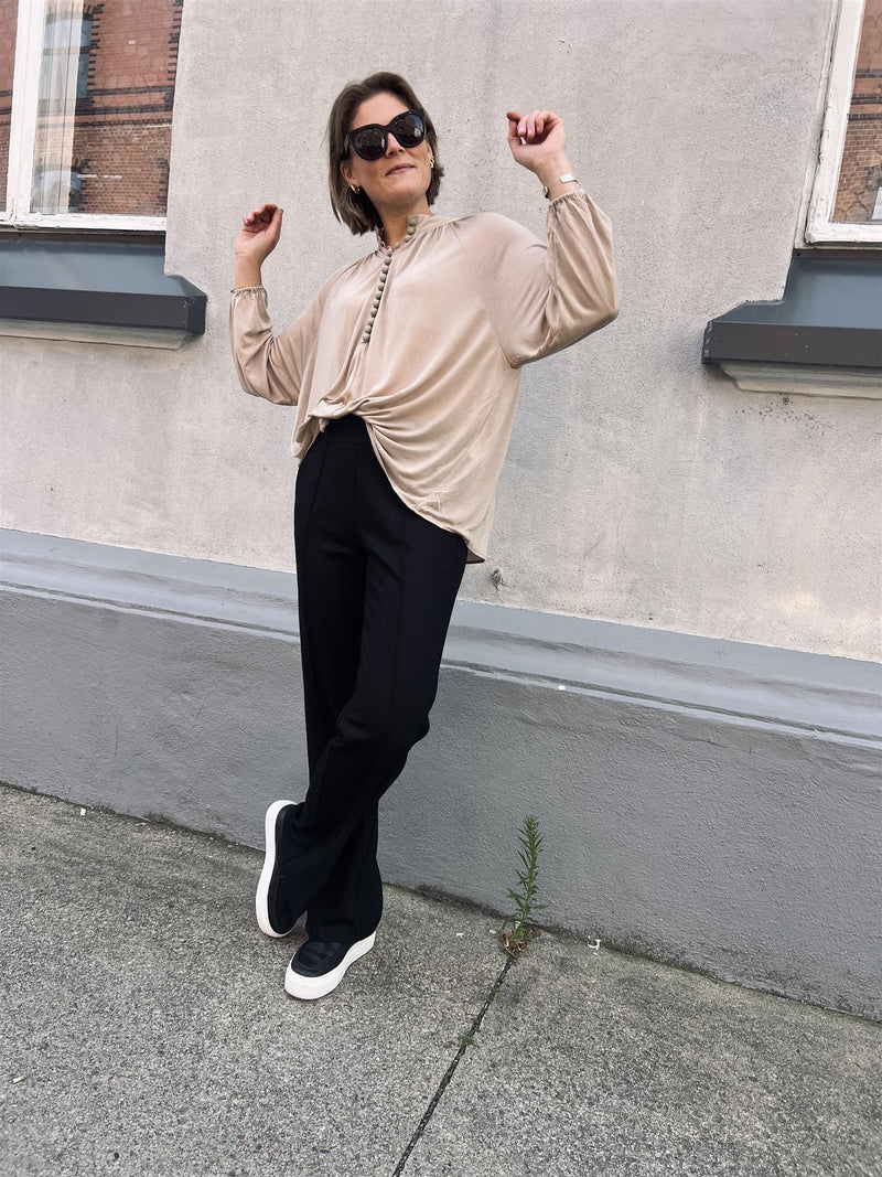 Cathrine Hammel Satin Jersey Bohemian Blouse