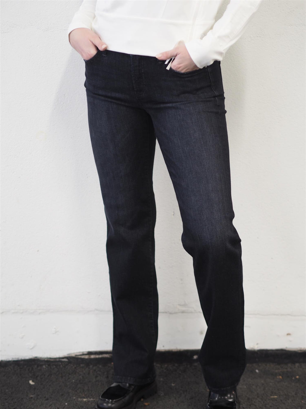 Cambio Paris straight long black denim