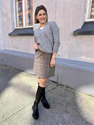 Lexington Reese Tailored Wool Blend Skirt