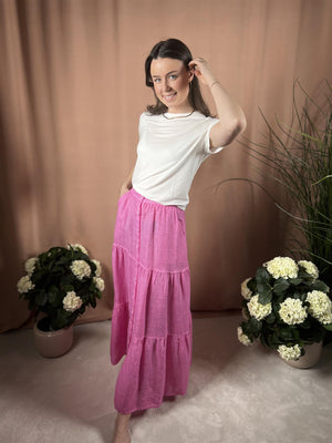 120% Lino Long Skirt