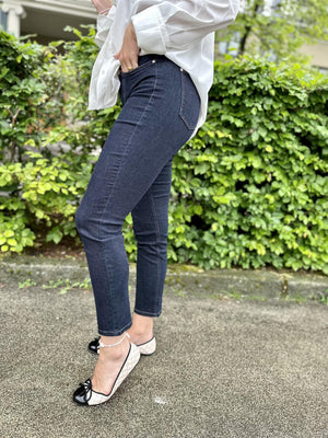 Cambio Piper cropped Blue Denim