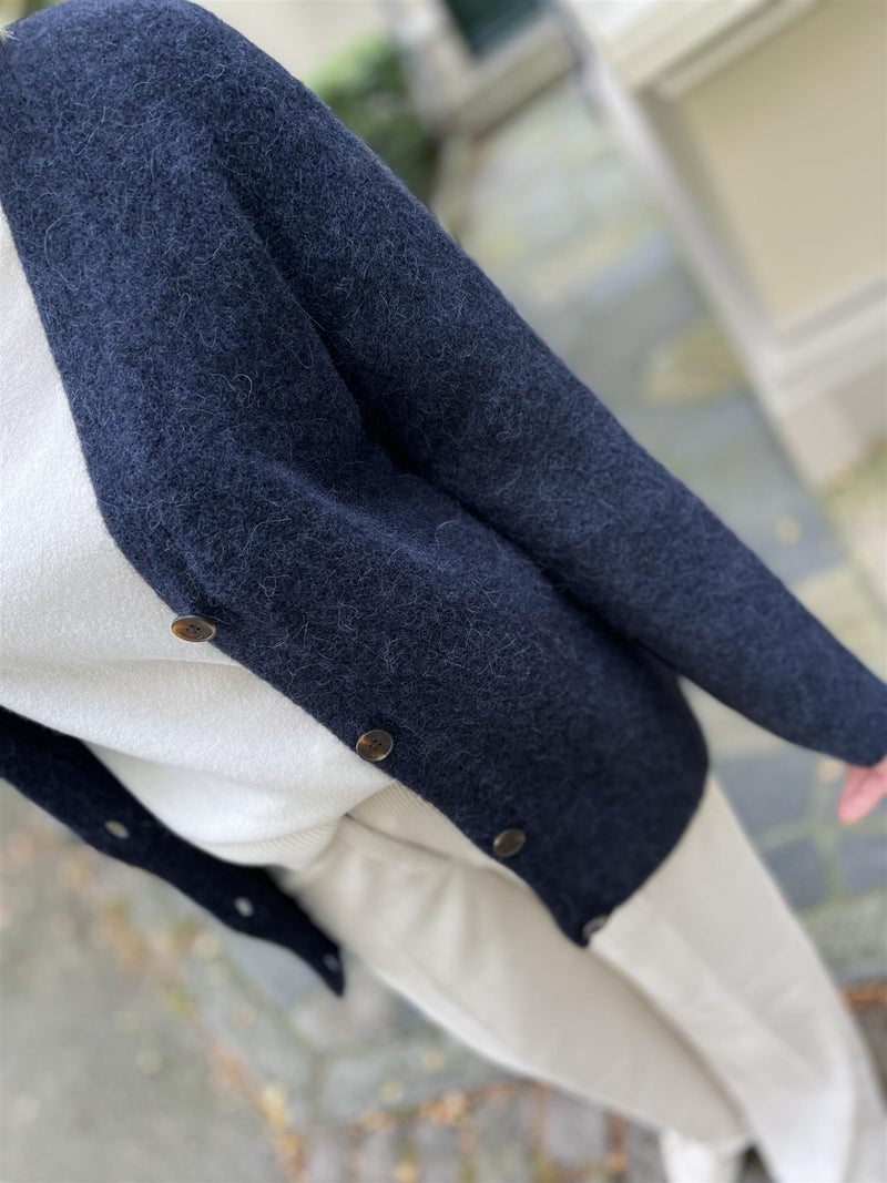 Gant Hairy Texture V-Neck Cardigan