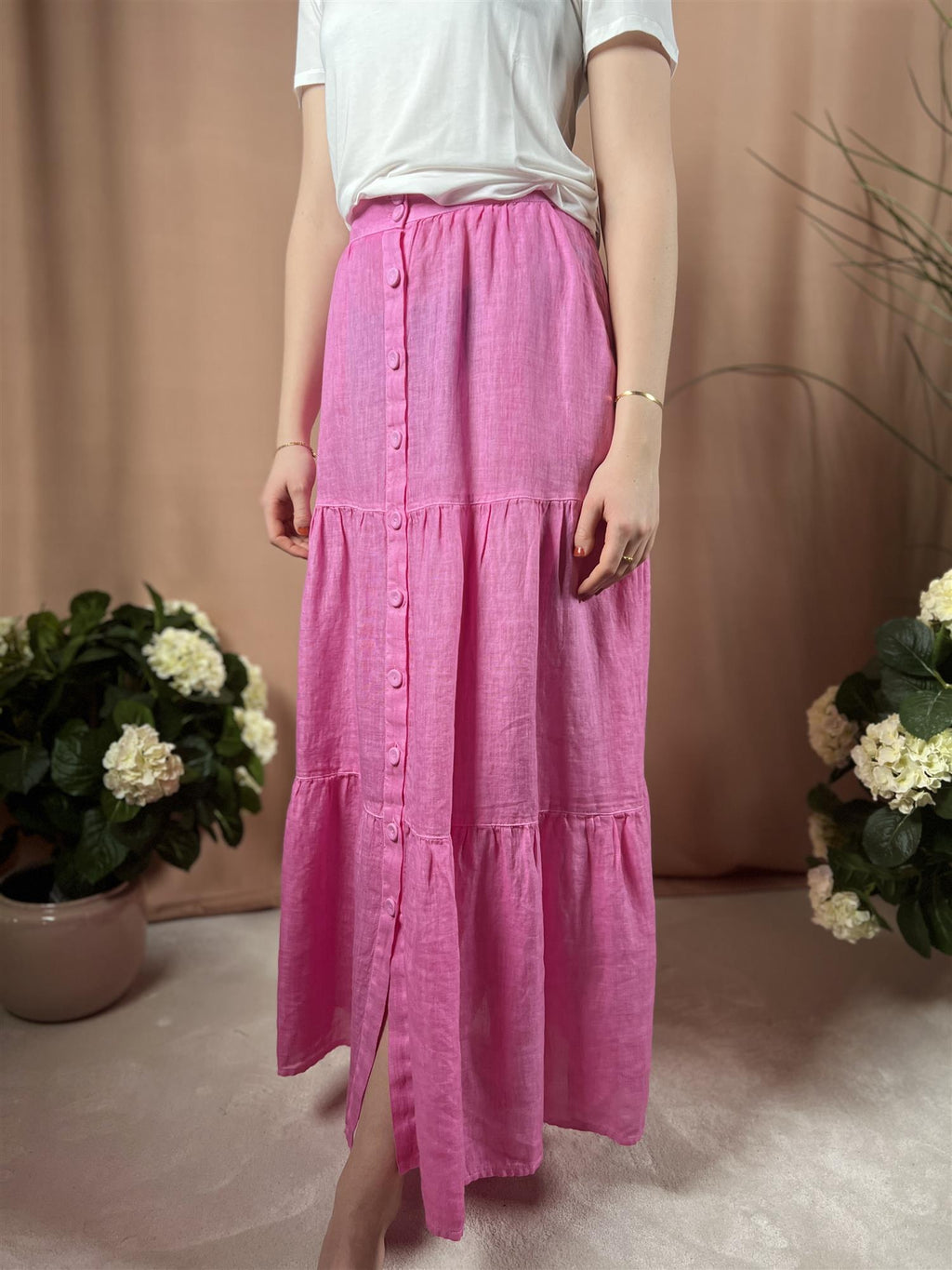 120% Lino Long Skirt